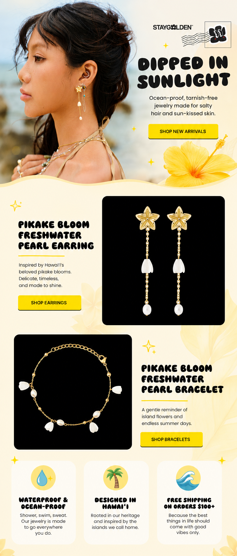 Welcome email MailPanda designed for Stay Golden Hawaii