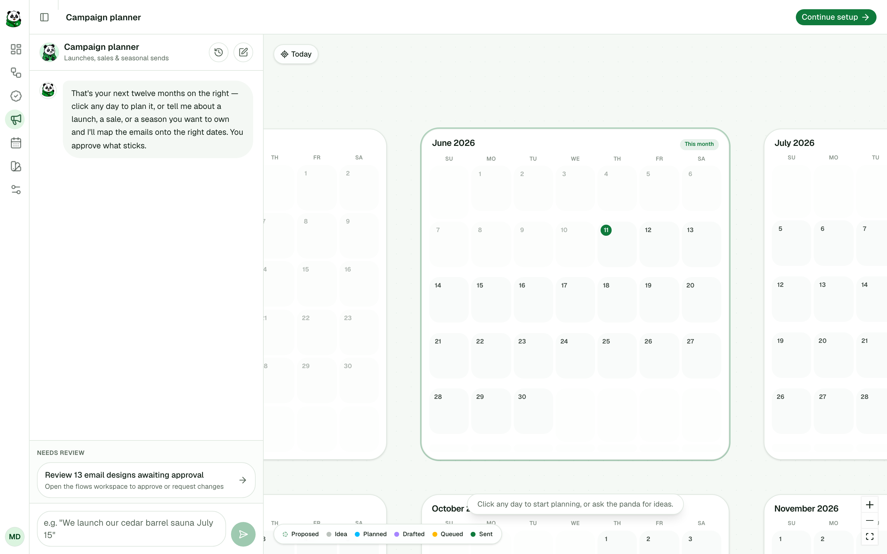 The campaign planner proposing a year of marketing moments